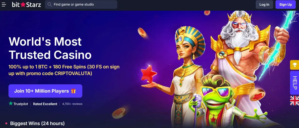 Bitstarz: interfaccia del crypto casino
