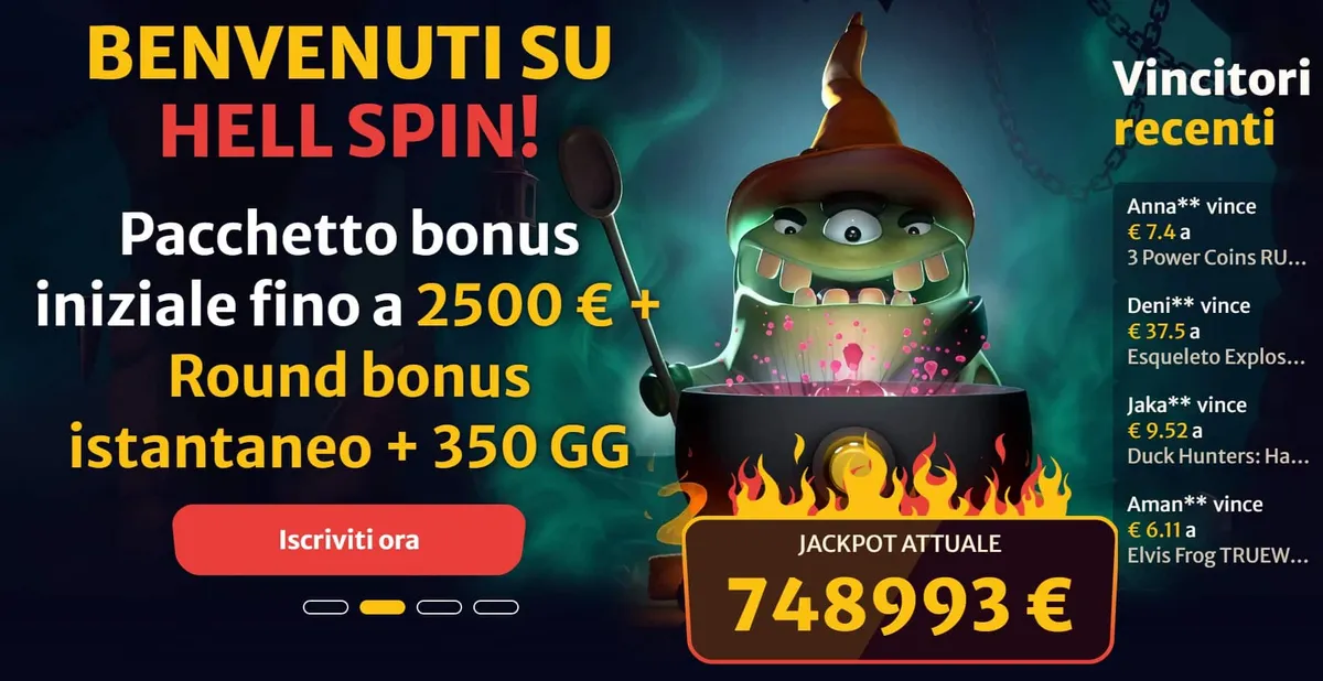 Hell Spin: dettaglio del bonus di benvenuto